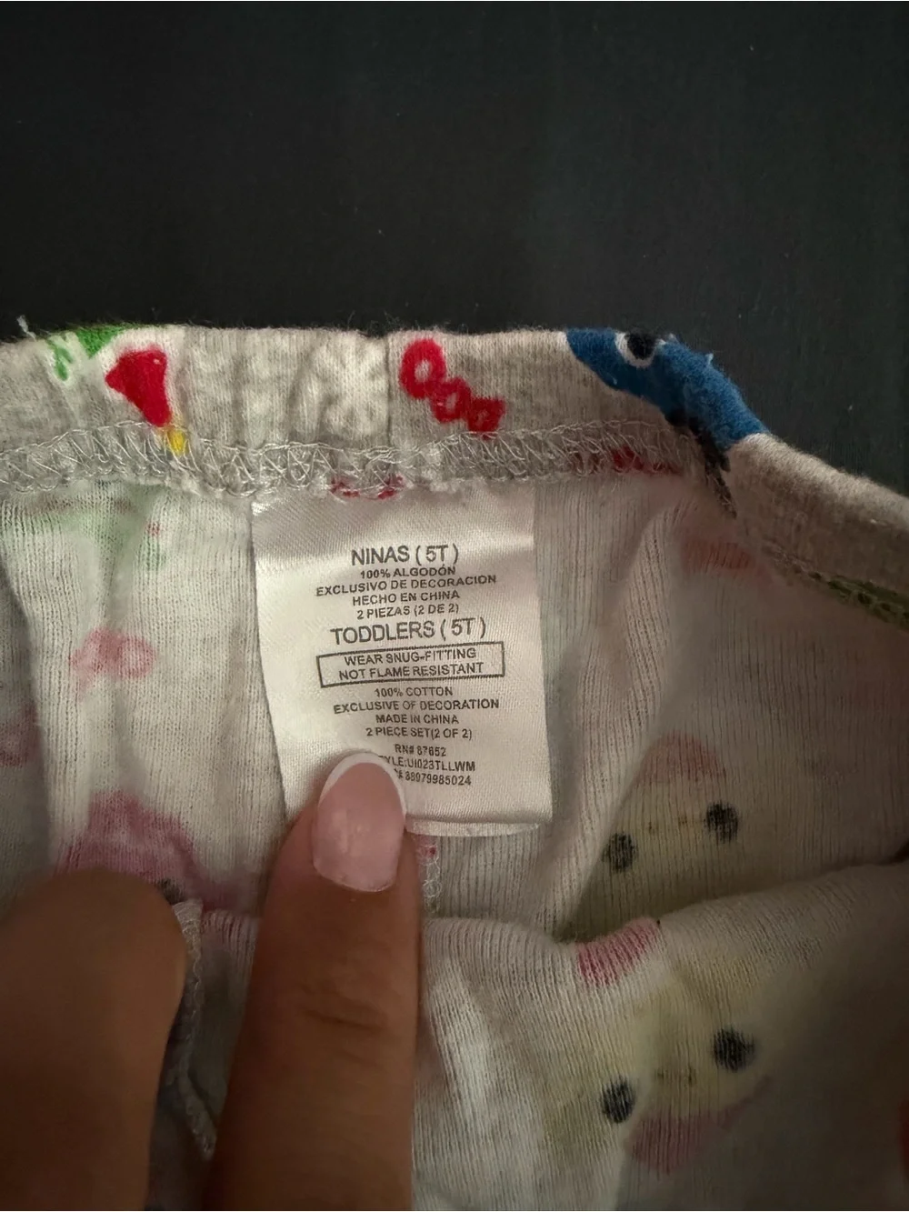 Kids Holiday Character Pajama Pants - Gray with Multicolor Prints